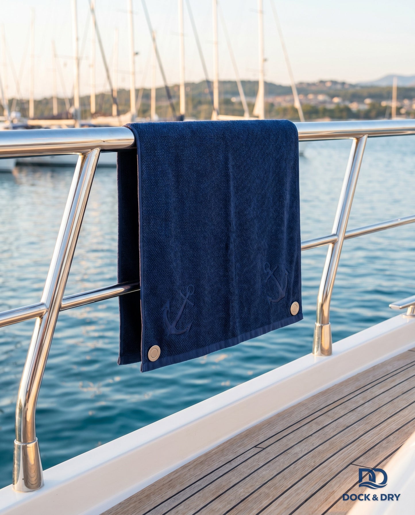 Magnetic beach towels on a boat – Dock & Dry