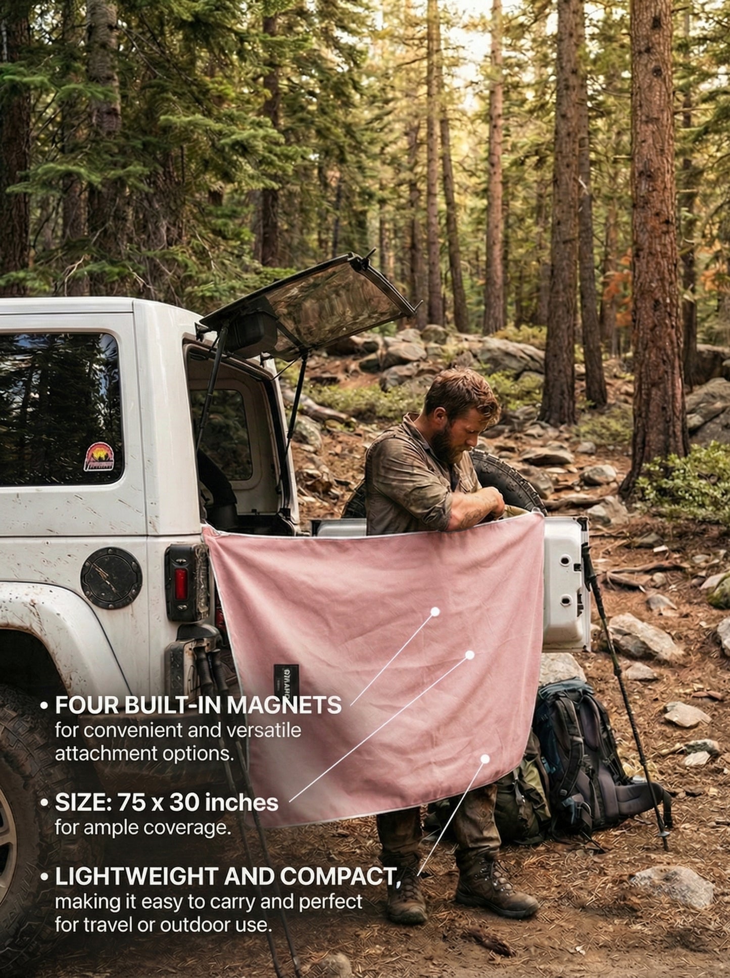 Dock & Dry Magnetic Towel - Pink